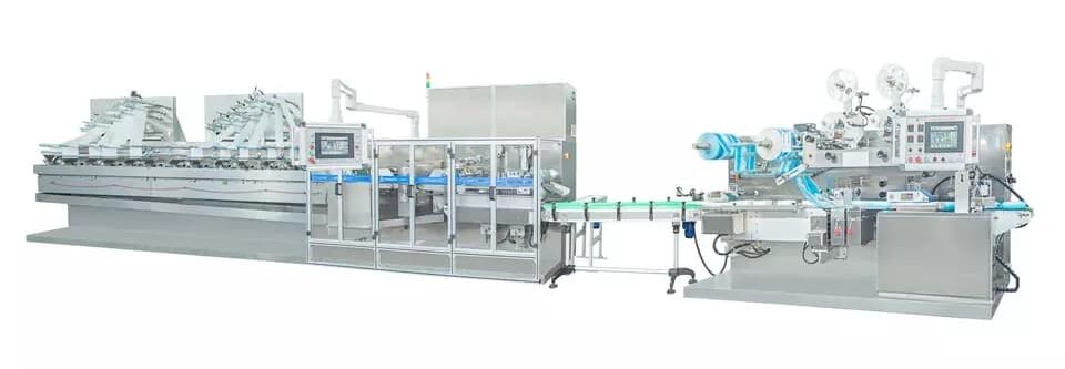 máy sản xuất khăn giấy ướt, khăn lạnh tự động hoàn toàn